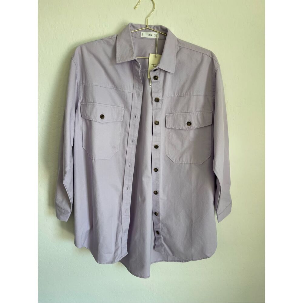 MANGO Oversized Button Down Shirt Size Small NWT